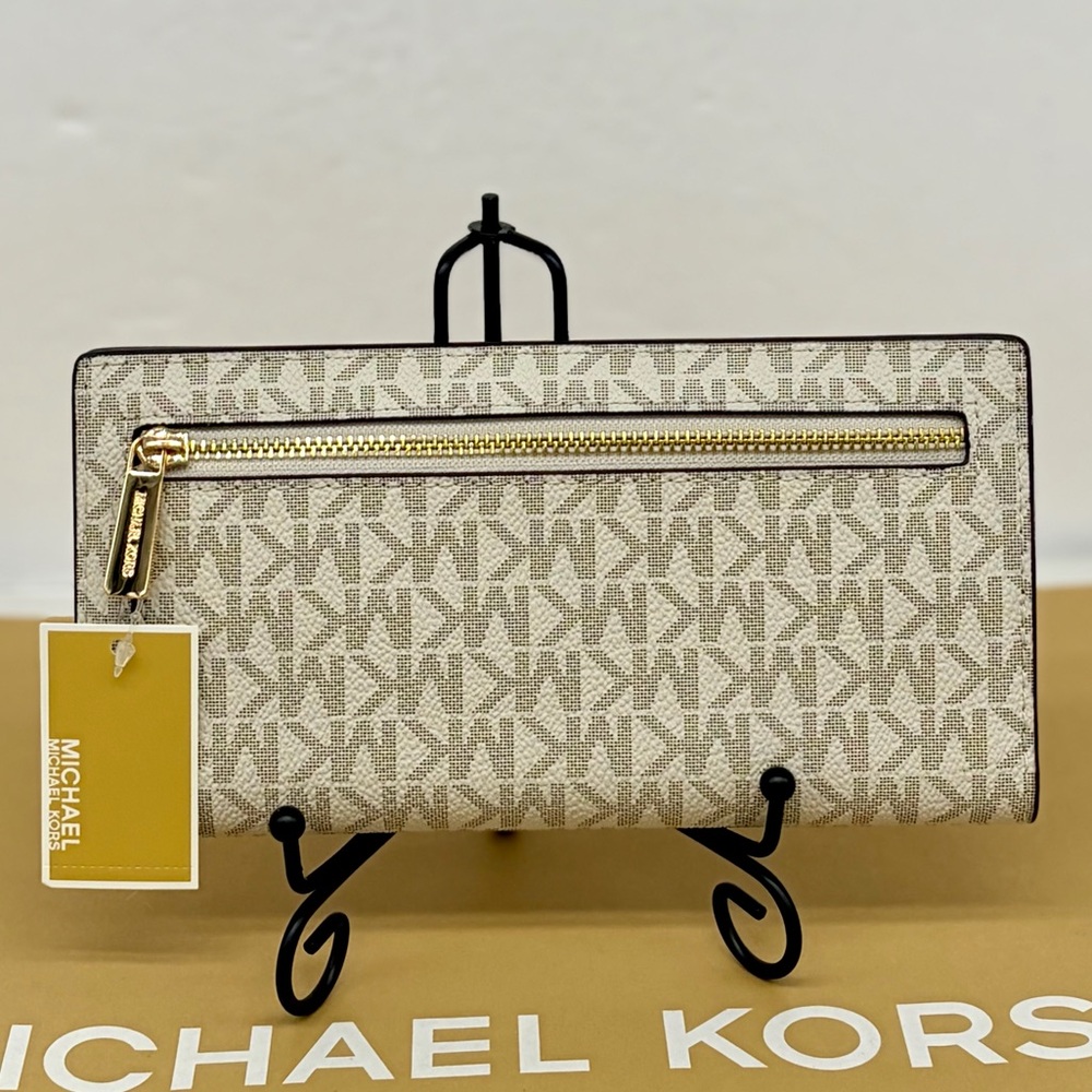 Michael Kors Reed Large Snap Wallet Vanilla - Picture 6 of 9